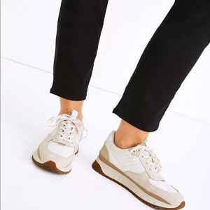 Madewell Kickoff Trainer in Neutral Colorblock Leather